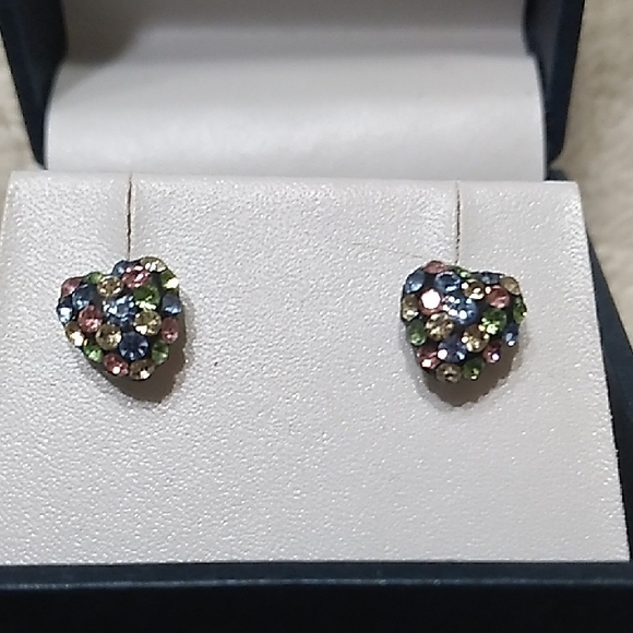 Chic Multicolor Heart Earrings - Picture 3 of 3